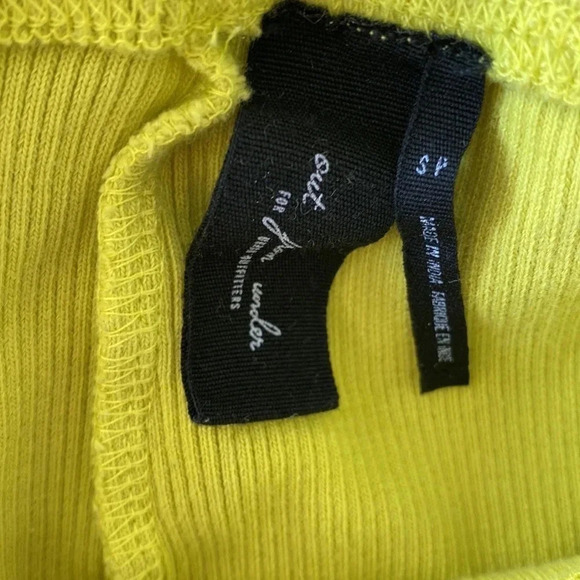 UO out from under neon yellow ribbed knit biker shorts - Picture 6 of 6